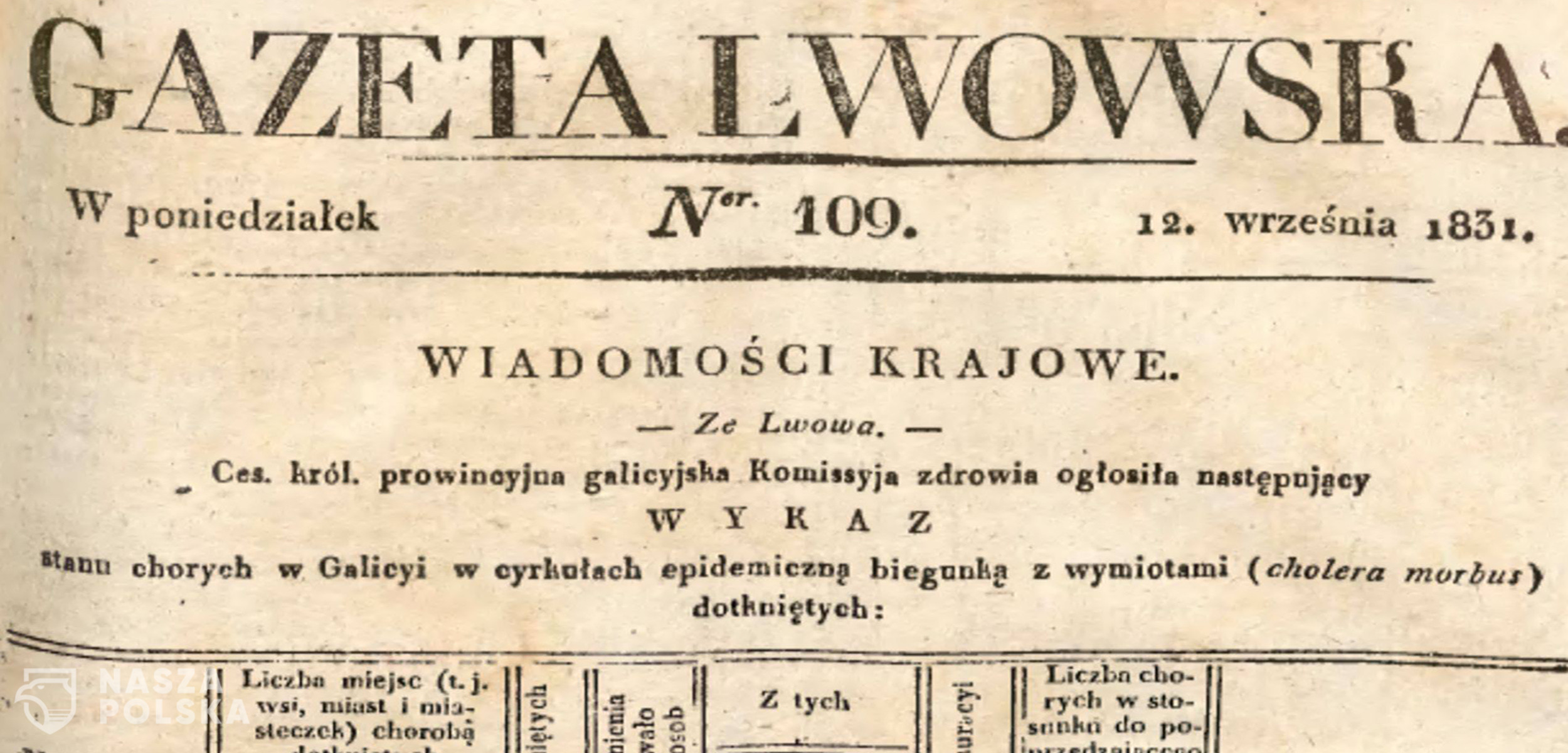 Cholera czy kapusta? Wycinki z czasów zarazy 1831 roku