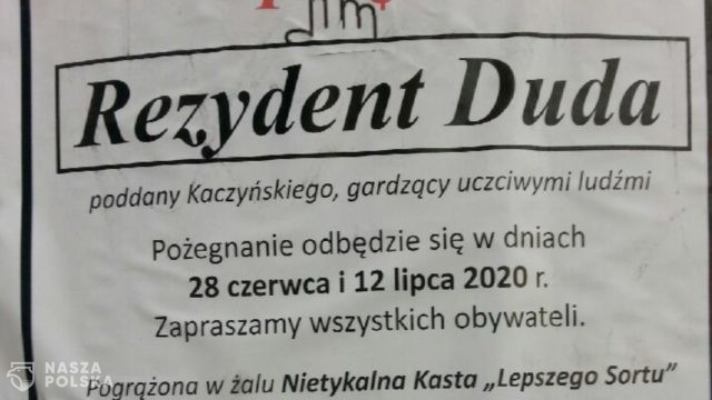 Rzeczniczka ratusza o plakatach z klepsydrą: nie ma zgody na takie wyrażanie opinii