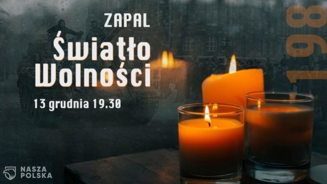 13 grudnia – dzień modlitw za ofiary stanu wojennego i akcja „Zapal Światło wolności”