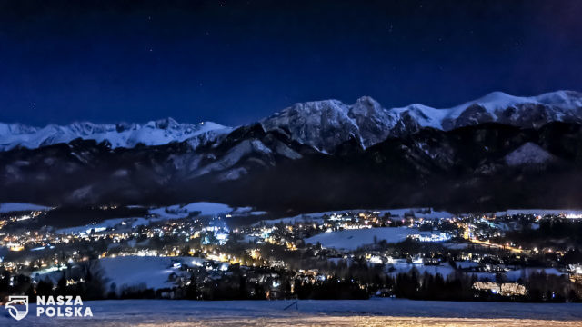 Zakopane i Tatry nocą