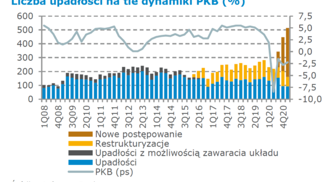 Rośnie liczba upadłości