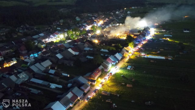Pożar we wsi Nowa Biała ugaszony; trwa rozbiórka budynków