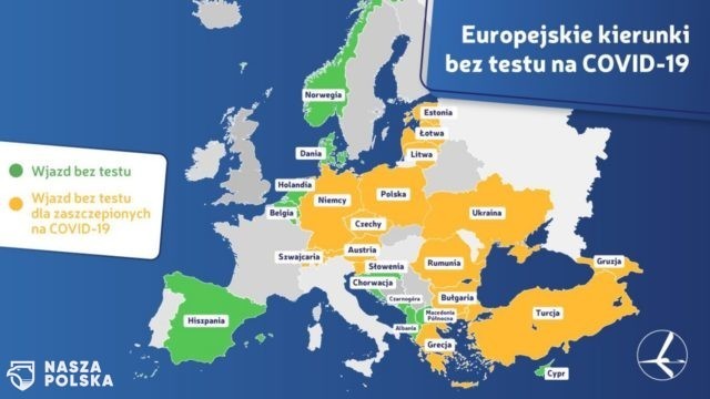 Do 9 krajów wjedziemy bez testu, kwarantanny i szczepienia