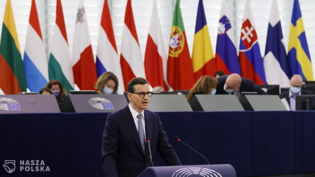 Europosłowie PO krytykują wystąpienie premiera Morawieckiego w PE