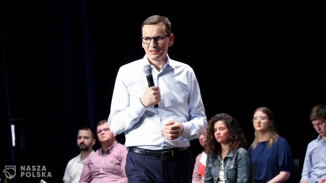 Morawiecki: przed Polakami stoi wybór, czy chcą Tuska – premiera polskiej biedy, czy PiS – partię, która dba o bezpieczeństwo