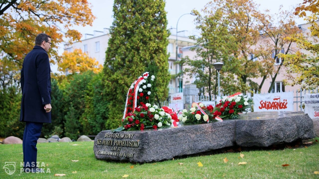 Premier: postawa ks. Jerzego Popiełuszki przyczyniła się do odzyskania wolności i niepodległości