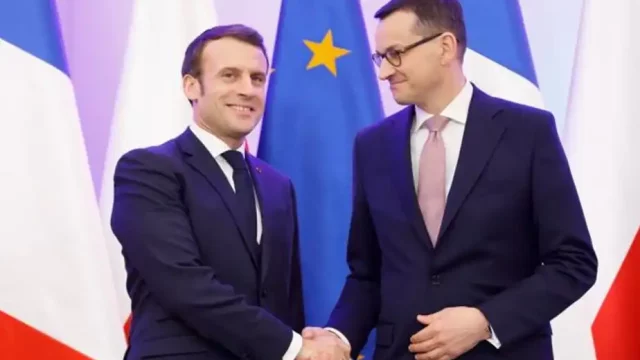 Morawiecki rozmawiał telefonicznie z francuskim prezydentem