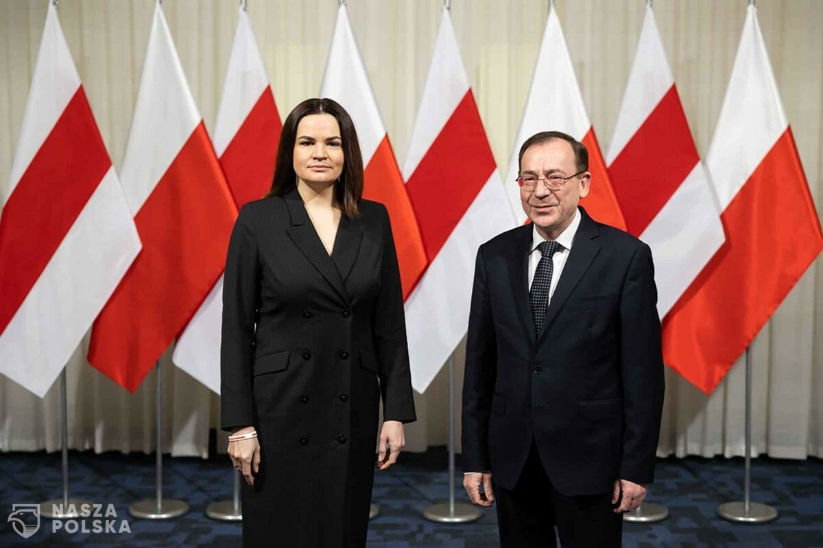 Minister Mariusz Kamiński spotkał się ze Swiatłaną Cichanouską