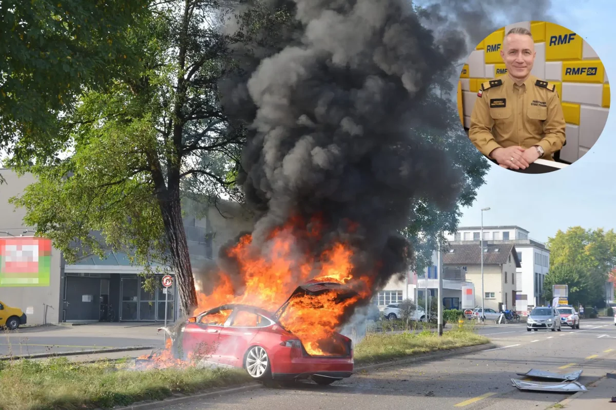 Komendant Straży Pożarnej: Nie ma dziś optymalnego rozwiązania na ugaszenie pożaru rozwiniętego samochodu elektrycznego Komendant Straży Pożarnej: Nie ma dziś optymalnego rozwiązania na ugaszenie pożaru rozwiniętego samochodu elektrycznego