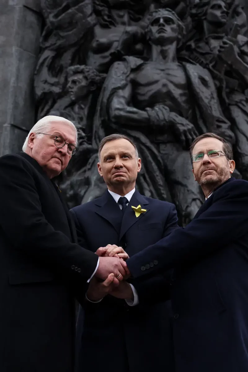 Prezydenci Polski, Izraela i Niemiec wzięli udział w obchodach upamiętniających 80. rocznicę wybuchu Powstania w Getcie Warszawskim