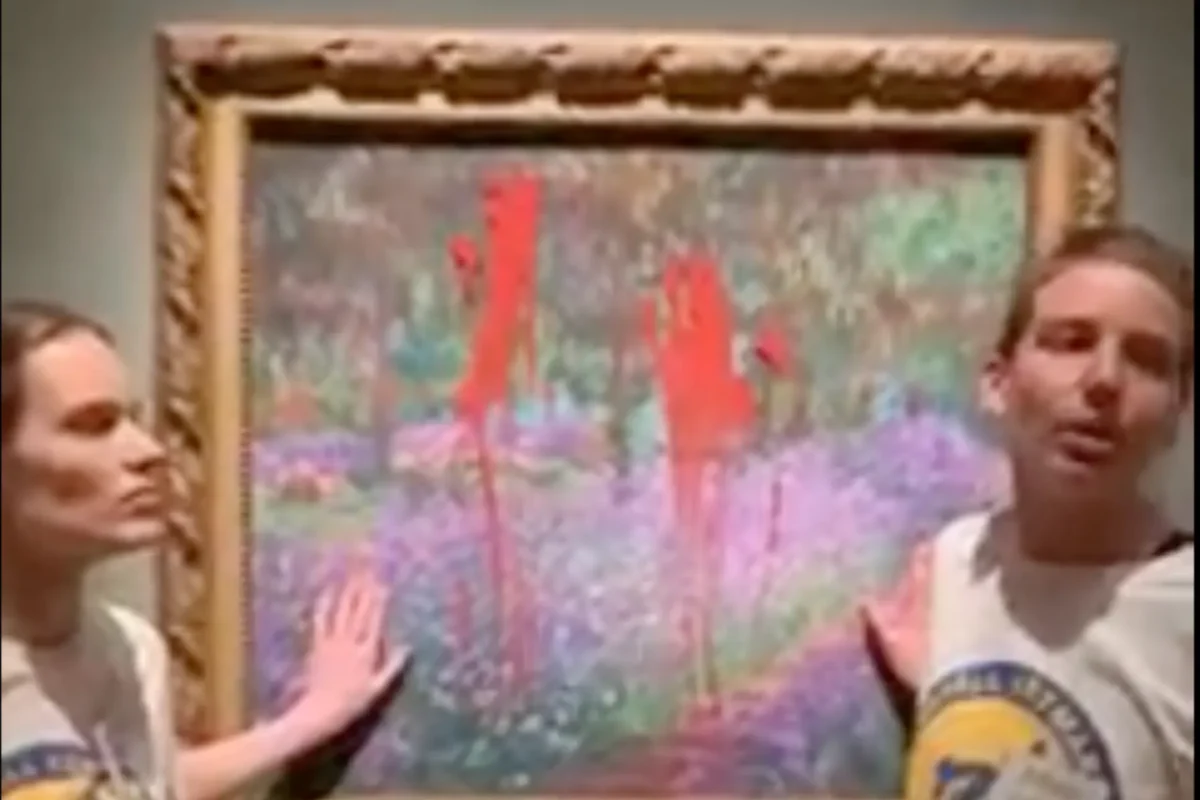 Ekoterrorystki oblały farbą obraz Moneta