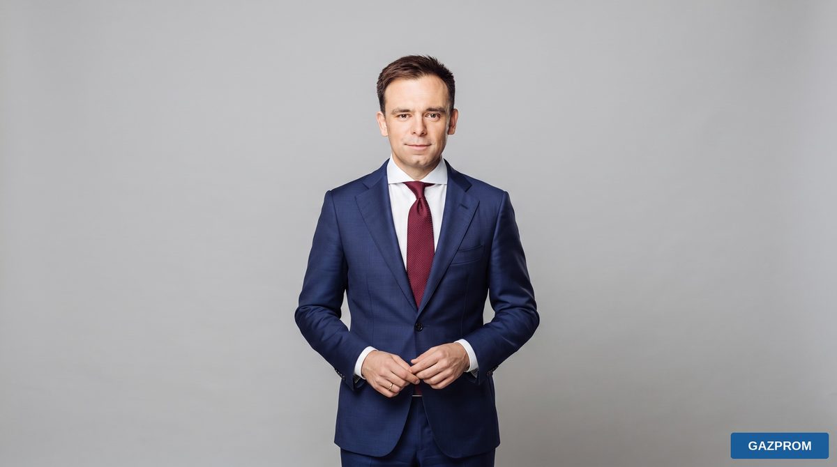 Andrzej Domański minister finansów — logo Gazprom, kara 174 mln zł