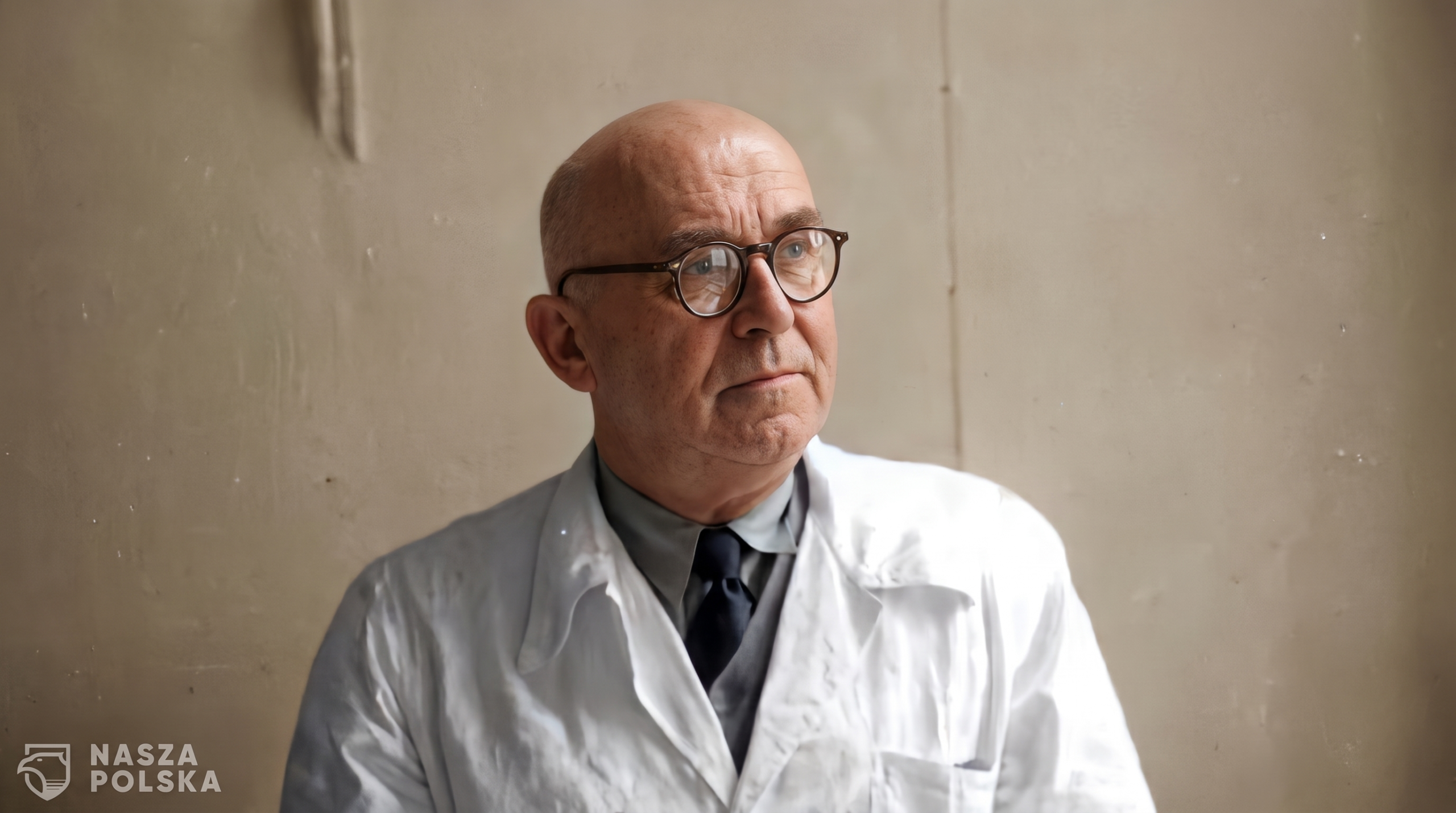 Leon Konkolewski, naczelny lekarz niemieckiego obozu w Potulicach – archiwalny portret, koloryzacja