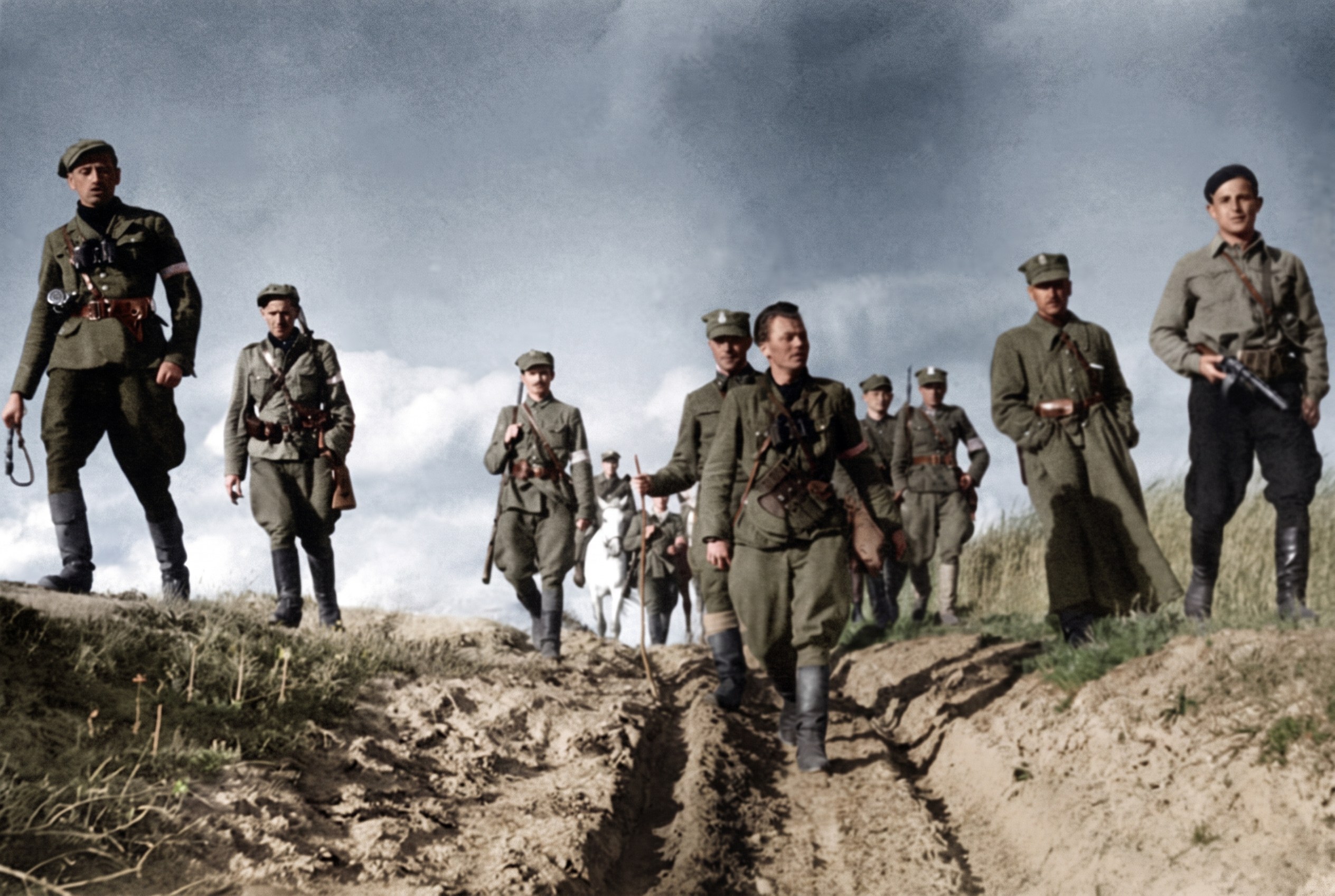 Mjr Łupaszko ze sztabem 5 Wileńskiej Brygady AK, Wileńszczyzna 1943