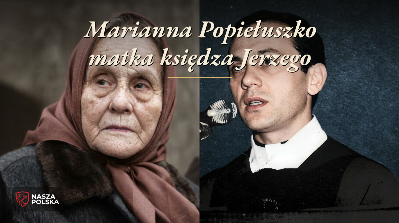 Marianna Popiełuszko w chustce obok syna, księdza Jerzego Popiełuszki – matka i błogosławiony męczennik