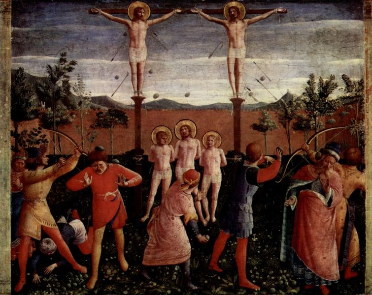Męczeństwo świętych Kosmy i Damiana - obraz Fra Angelico