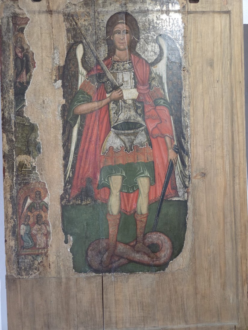 Święty Michał Archanioł z mieczem, ikona ze zbiorów muzeum w Sanoku