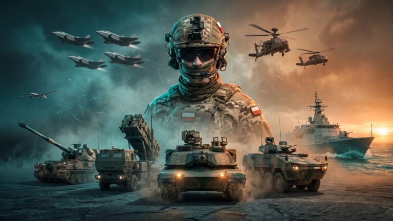 Defilada Wojska Polskiego: żołnierz, czołg Abrams, armatohaubica Krab i klucz F-35 nad linią horyzontu