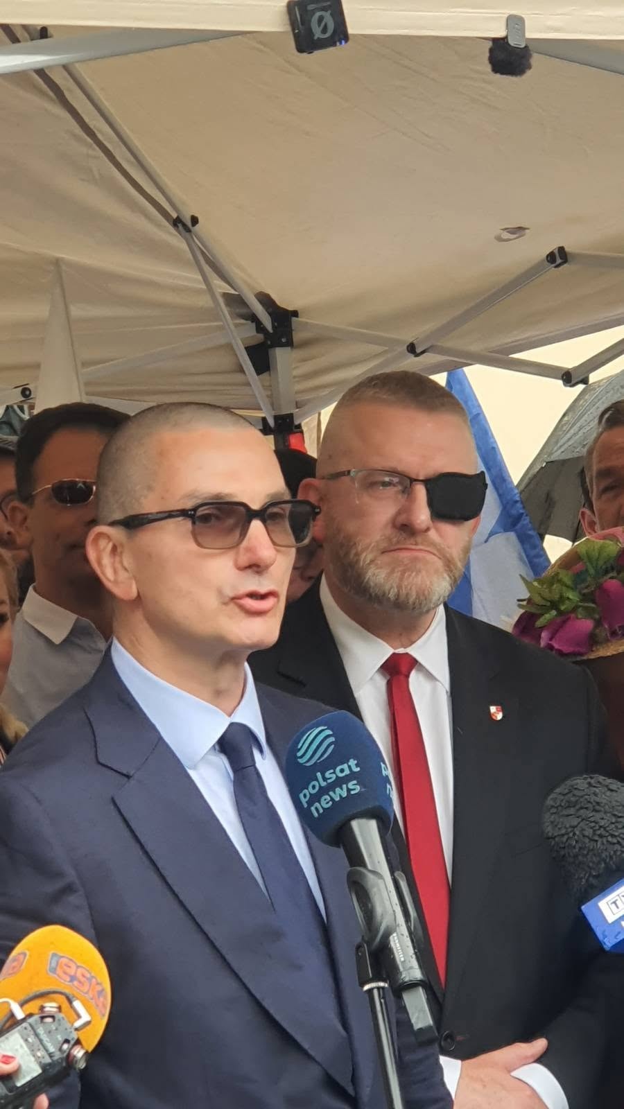 Michał Klimek na konferencji prasowej