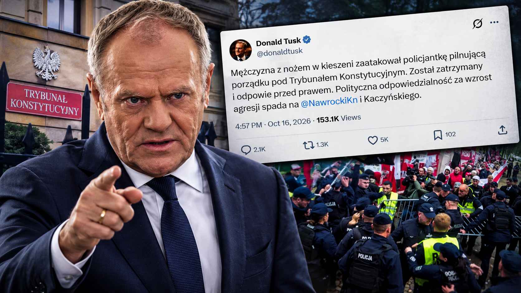 atak na policjantkę pod TK