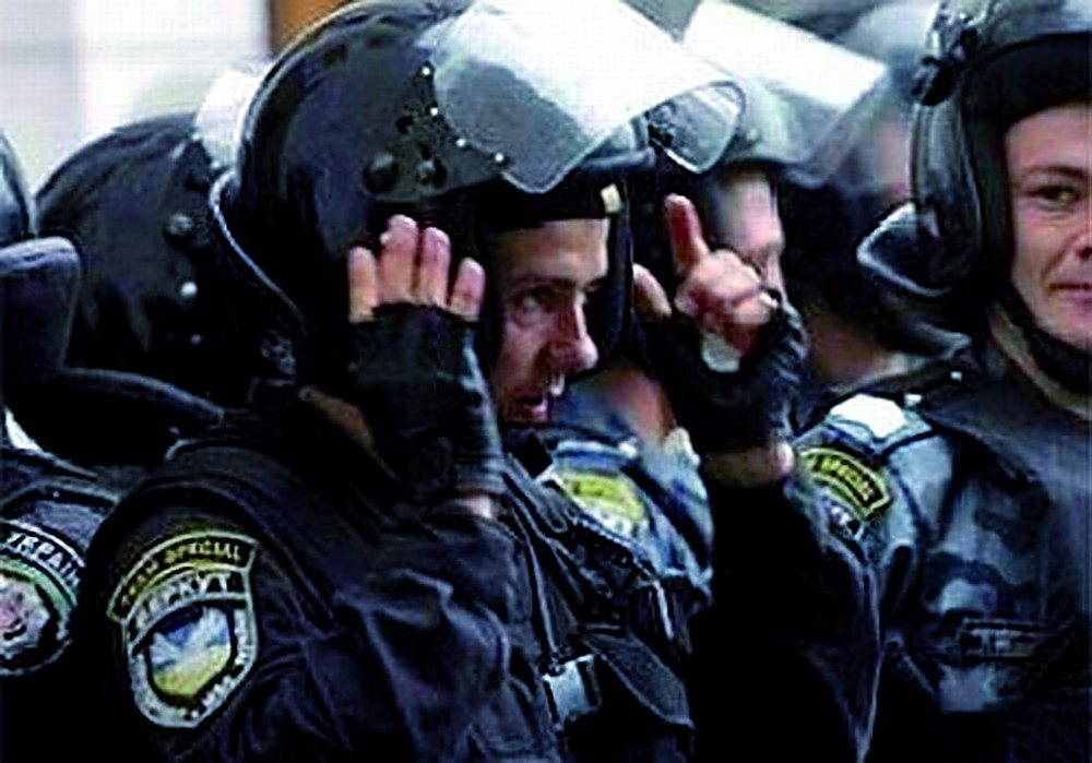 Oddziały milicji Berkut w Kijowie podczas Euromajdanu