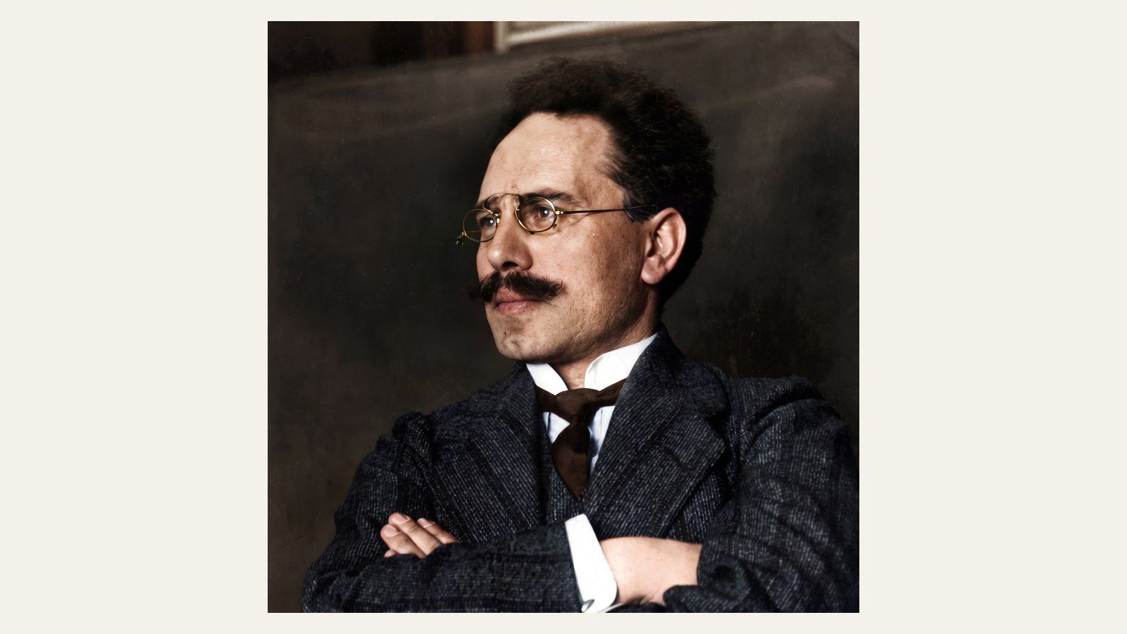 Karl Liebknecht, współzałożyciel Komunistycznej Partii Niemiec (fotografia pokolorowana)