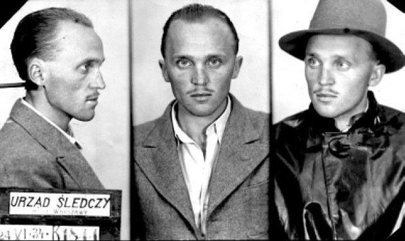 Policyjne zdjęcia sygnalityczne Mykoły Łebeda wykonane przez polski Urząd Śledczy w 1934 roku