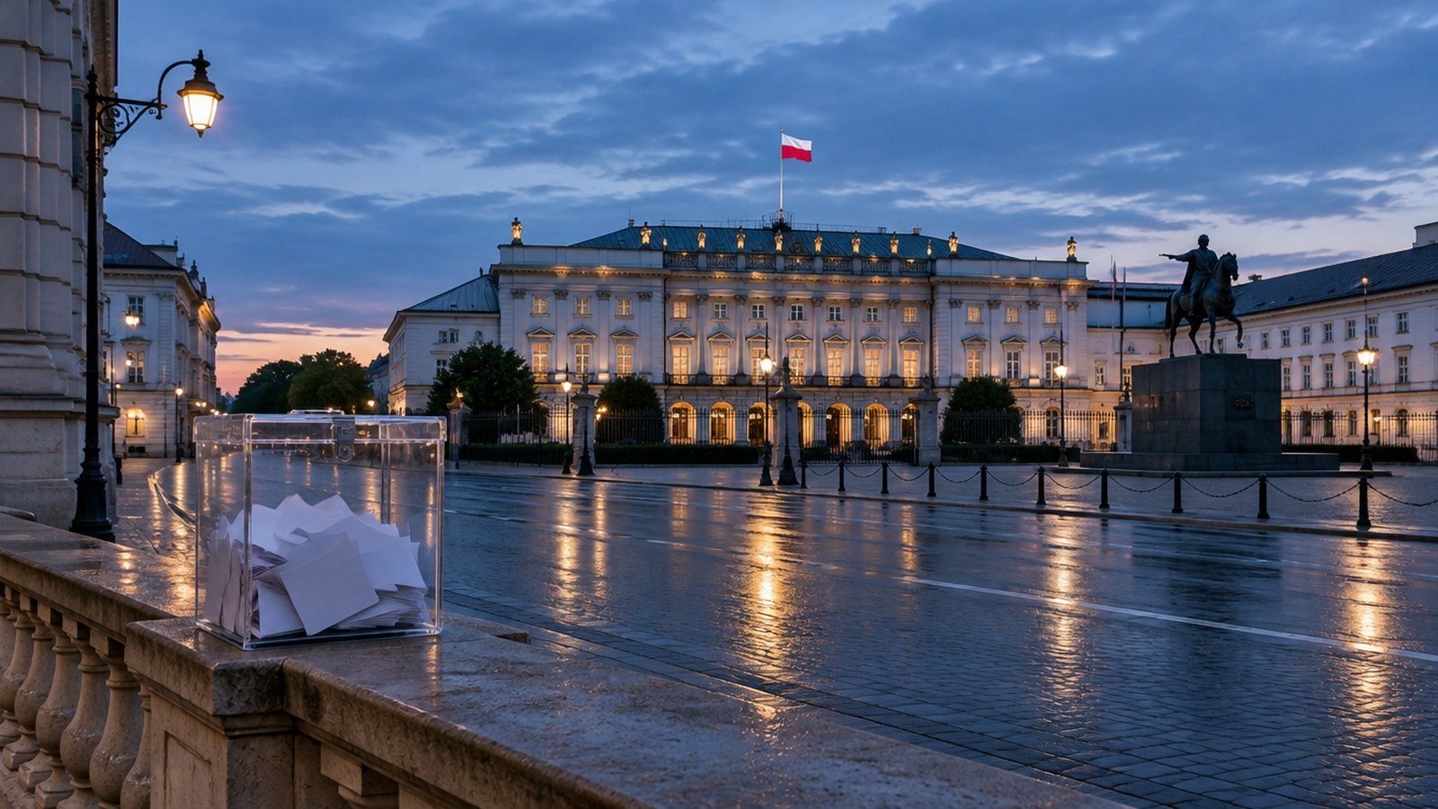 Pałac Prezydencki w Warszawie i urna wyborcza, wybory prezydenckie w Polsce