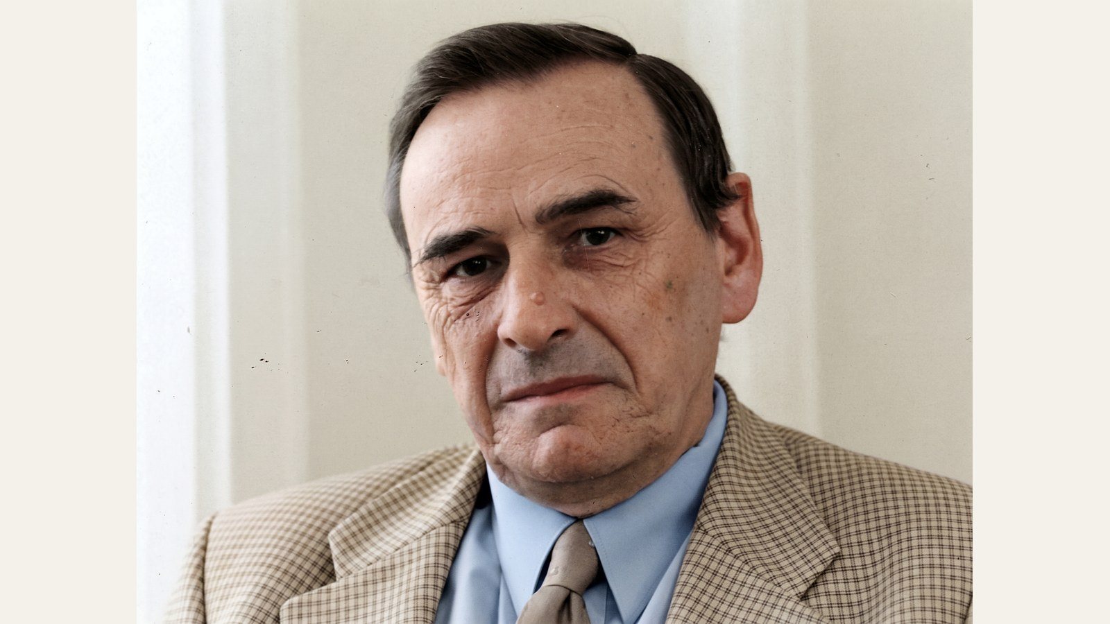 Zbigniew Romaszewski, senator i działacz opozycji w PRL, zdjęcie pokolorowane